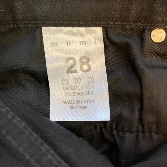 MNML M1 Stretch Zipper Denim [BLACK] - Picture 3 of 5